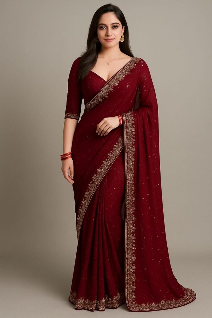 indian bollywood sequin embroidered saree ✨ festival, boho & party wear with unstitched blouse